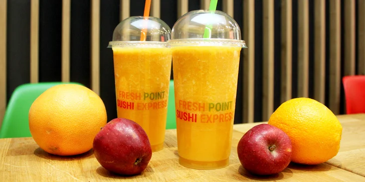 Vitamínová bomba: 2 malé nebo velké ovocné fresh džusy