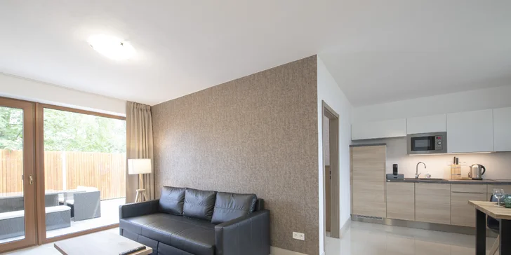 Pokud plánujete početnější výlet, bude na vás čekat rodinný apartmán, který má dvě ložnice.