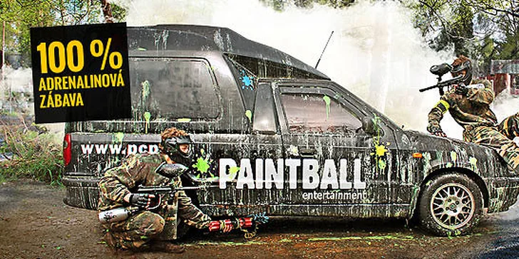 4hodinové paintballové akce na hřištích Alcatraz