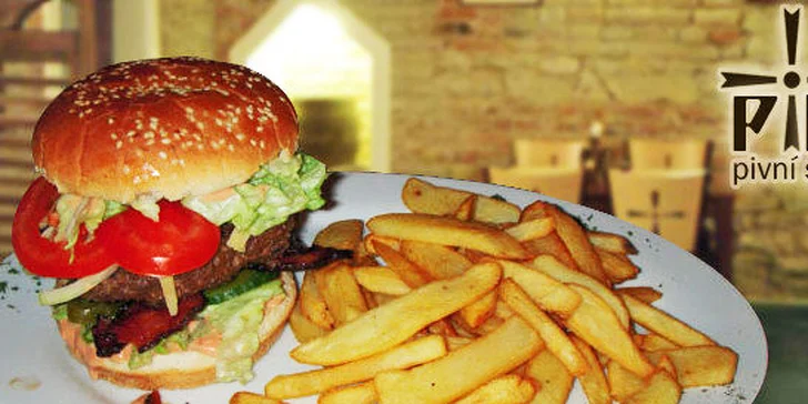 Menu pro 2 - Klokaní hamburger, hranolky a nápoj