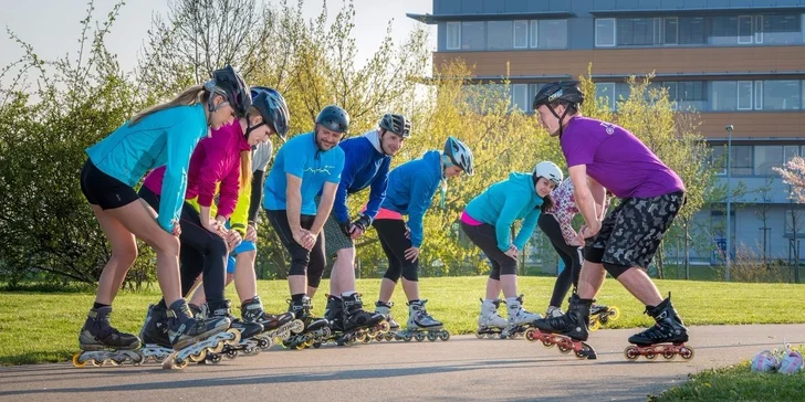 6týdenní kurzy inline bruslení pro děti i dospělé po celé Praze