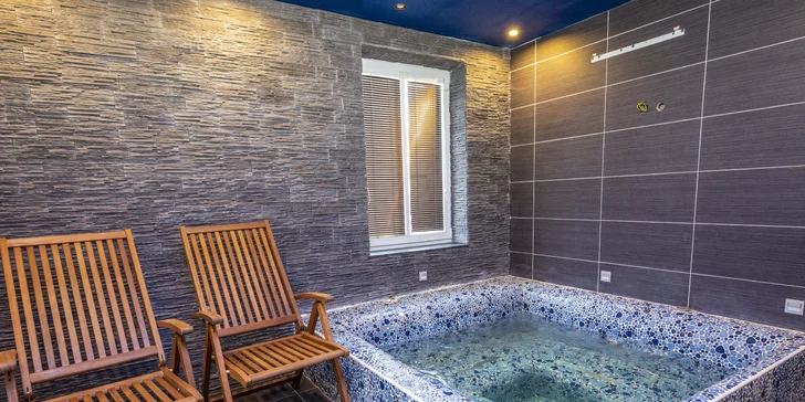 Vstupy do wellness jsou privátní, budete tu jen vy. 
