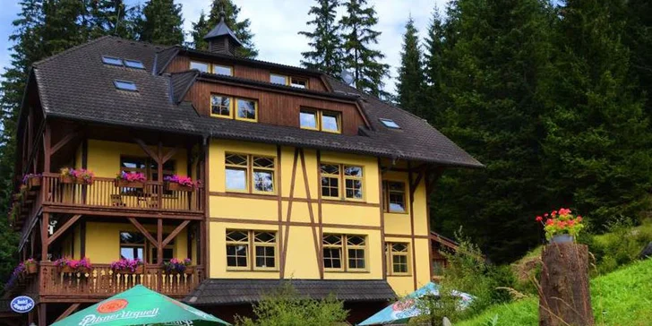 Udělejte si třeba pěší výlet kolem Filipovy Hutě, rašeliniště Tříjezerní slať nebo si vyšlápněte na Poledník (8 km).