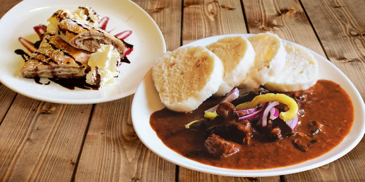 Menu pod Pražským hradem pro dva: 2 nebo 3 chody U Zlaté podkovy