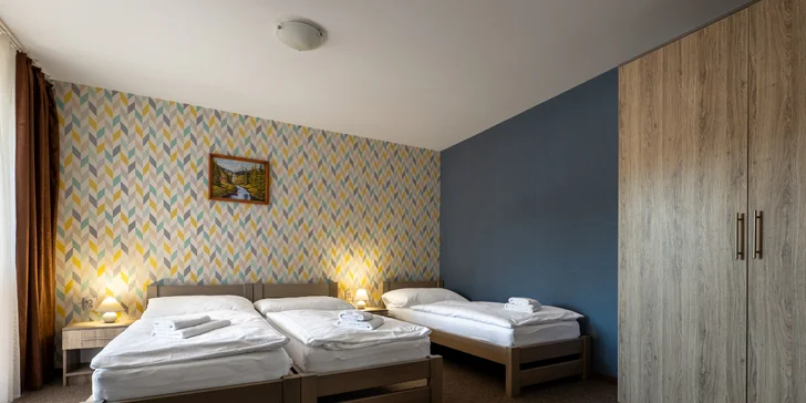 Penzion disponuje komfortními a dobře vybavenými pokoji se dvěma, třemi, čtyřmi nebo pěti lůžky.