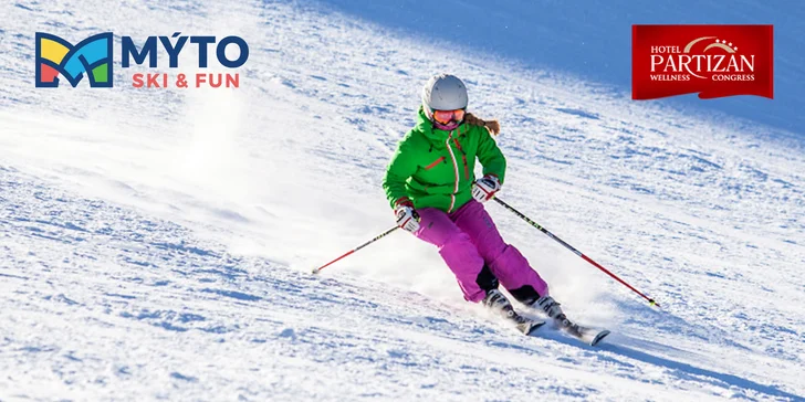 Skipasy do MÝTO SKI & FUN CENTRUM a vstupy do Nature Wellness Center hotela Partizán****