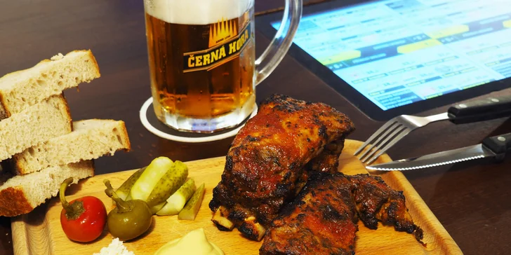 K tomu výběrové pivo Lobkowicz za dobrou cenu a prima večer může začít.