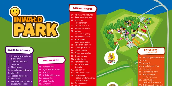 V areálu je celkem 5 tematických parků. 