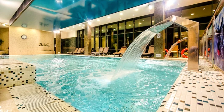 Součástí pobytu je neomezený vstup do zóny AQUA, která je součástí hotelového wellness.