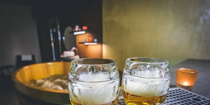 U pivní koupele máte zajištěnou i neomezenou konzumaci piva. 