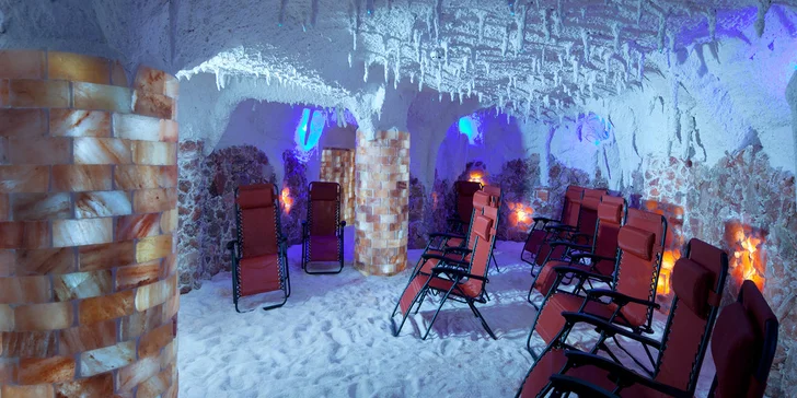 Součástí hotelu je také solná jeskyně. 