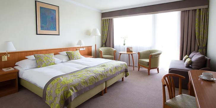 Elegantní hotel s parádním zázemím nabízí několik typů pokojů.
