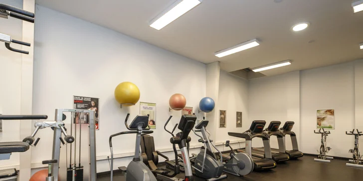 Neomezeně budete mít k dispozici také fitness centrum. 