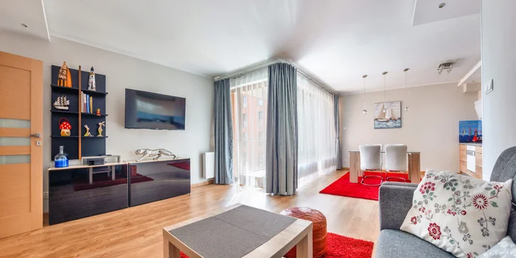 Apartmány sú krásne zariadené.