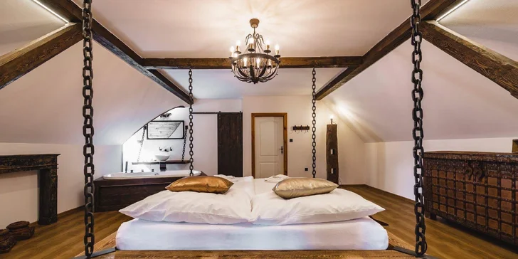 Takto vyzerá jeden z apartmánov, príplatok je 1000 Kč za noc.