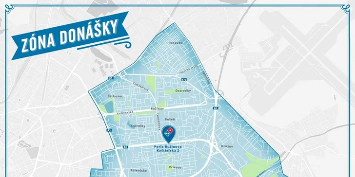 Zóna donášky Ružinov a Vrakuňa