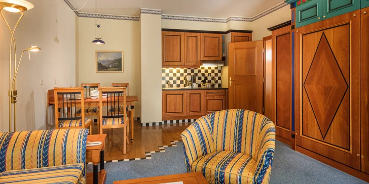 Zabydlíte se v prostorném apartmánu.