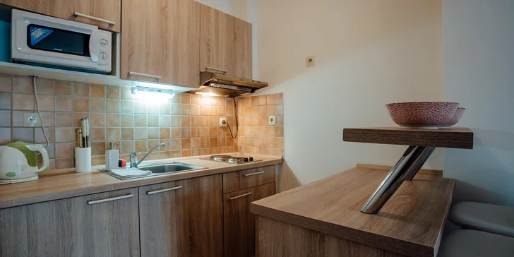Ubytujete sa v útulných štúdiách alebo apartmánoch