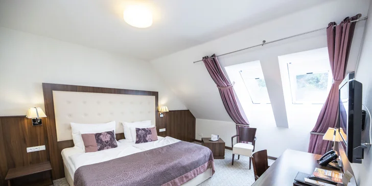 K vybaveniu každej izby patrí TV s plochou obrazovkou, telefón, Wi-Fi, písací stôl, skriňa, trezor a minibar.