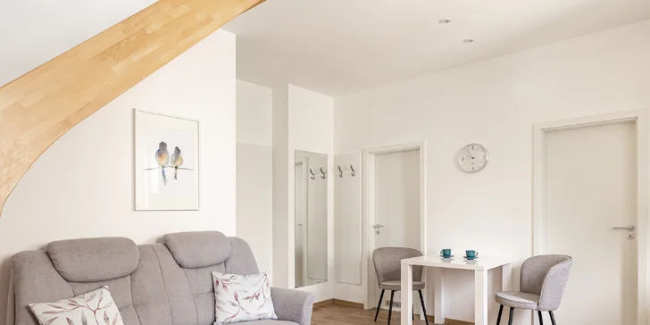 Apartmány jsou jedno- či dvoupodlažní. (Apartmán č.3)