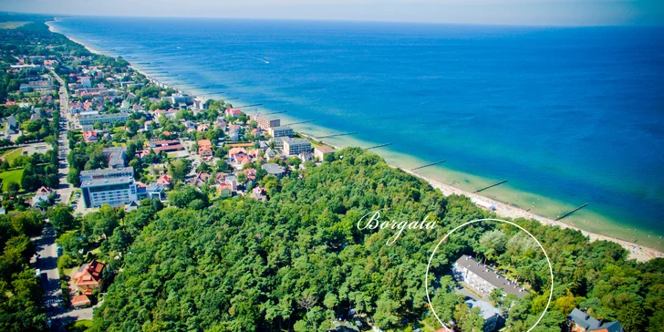 Hotel leží len 100 metrov od pobrežia Baltu.