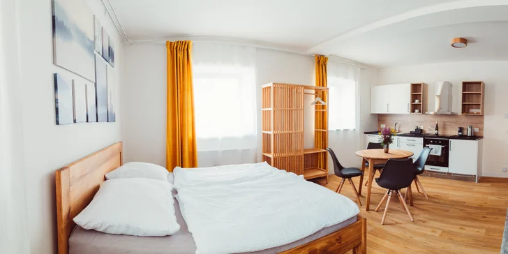 Každý apartmán má kuchyňu a kúpeľňu.
