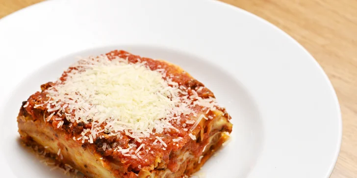 V nabídce jsou také lasagne. 