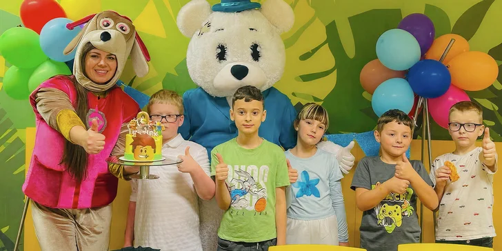 Dětský animační program s maskoty na oslavy: hudební přání, hry i modelování balónků
