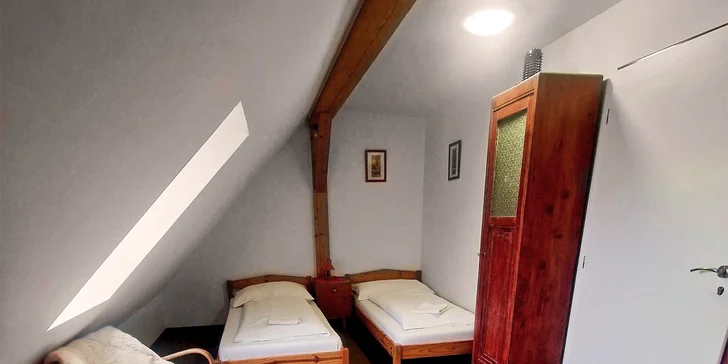 V ponuke je 4-lôžková alebo rodinná izba.