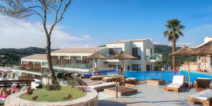 Letecky na Korfu: 4* hotel Brilliant adult only, all inclusive, 200 m od pláže