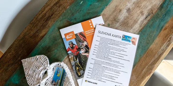 Při příjezdu dostanete také slevovou kartu, díky které můžete výhodně využívat okolní služby a turistické i sportovní atrakce. 
