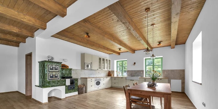 Apartmán Rychtářka je srdcem chalupy. 