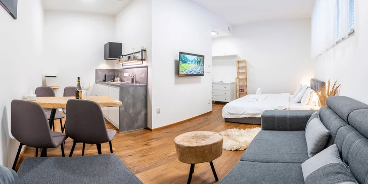 Malebné srdce Krkonoš: luxusní vybavený apartmán ve Vrchlabí pro 4 osoby