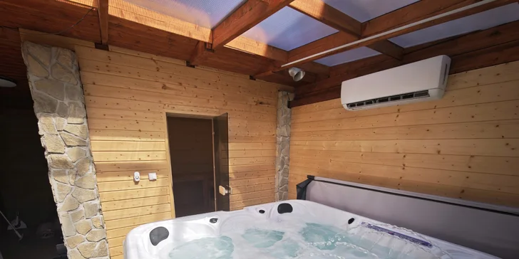 Těšte se na privátní saunu a vířivku.