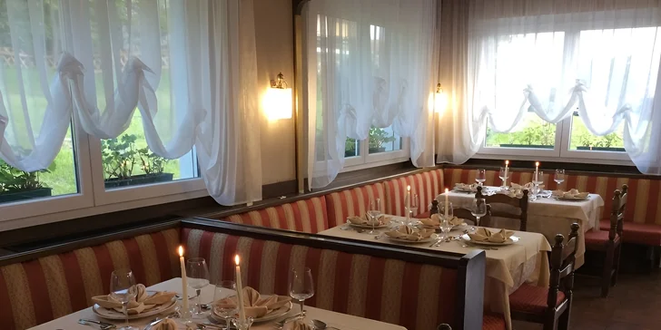 Obědy a večeře jsou 3chodové s možností výběru.