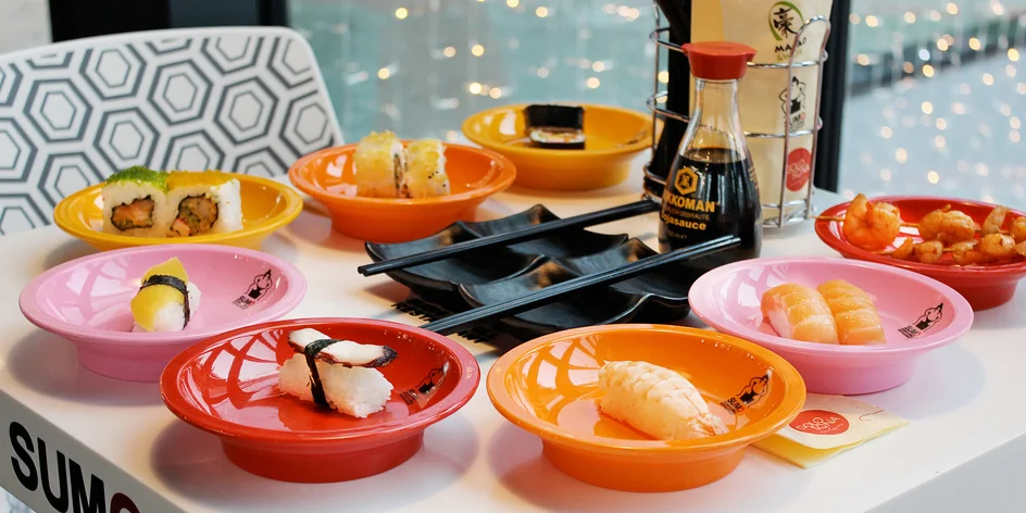 1,5 hodiny running sushi v OC Novodvorská Plaza