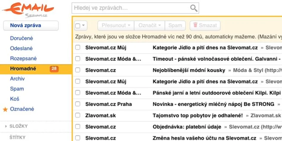 Hrají si s vámi e-maily na Seznamu na schovku?