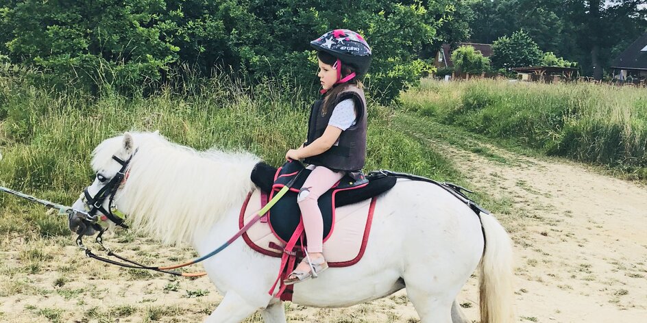 Jezdit na koni od čtyř let? Blogerka testuje jízdu na poníkovi