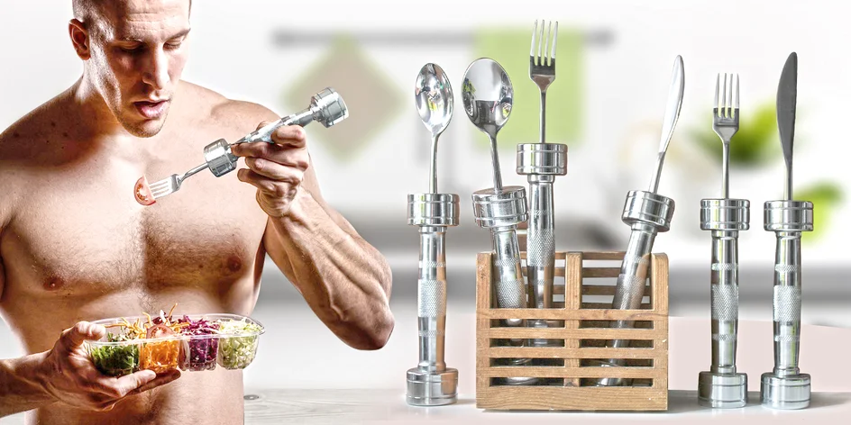 Posilujte při jídle s 1kg fitness příborem