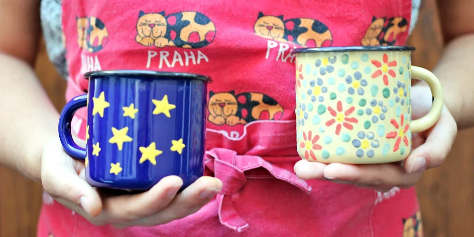 Malování na jeden nebo dva smaltované plecháčky