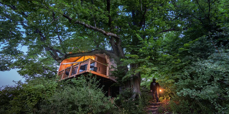 Pobyt v domčeku v korunách stromov na Orave