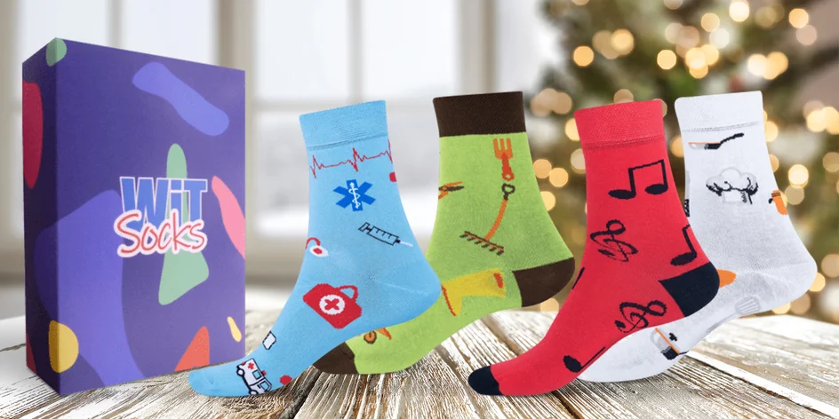 Dárkový set tří párů ponožek s motivy povolání