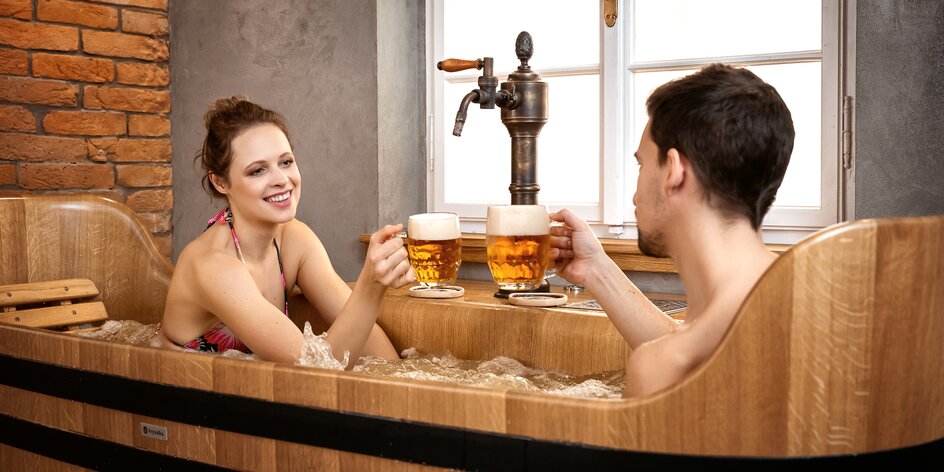 Pivní koupel s pivem na místě i na doma až pro 4 os.