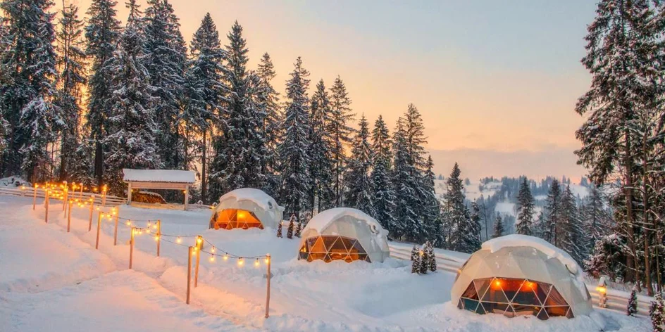 Ubytování v kupoli s vířivkou nedaleko Zakopaného