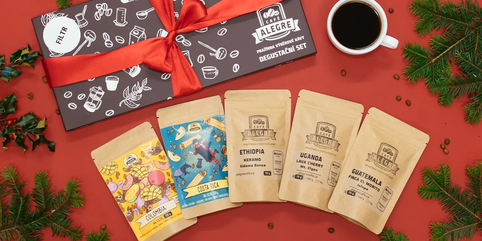 Degustační sety 5 druhů kávy: na espresso či filtr