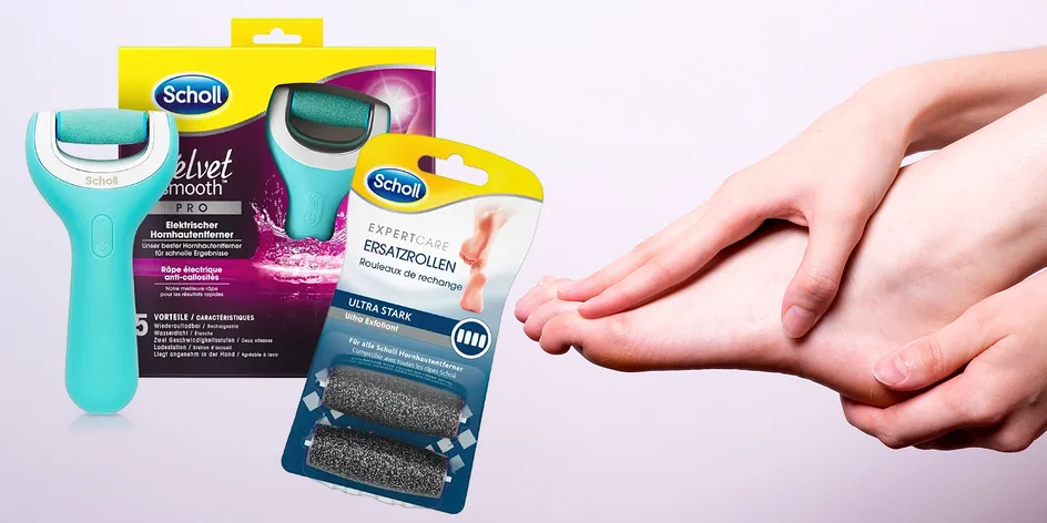 Scholl Velvet Smooth Pro a dvě ultra hrubé hlavice