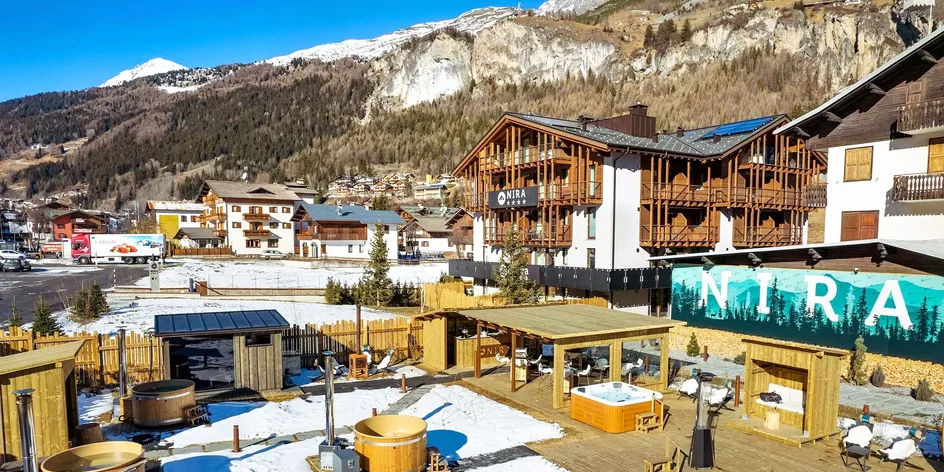 Bormio v Itálii: moderní apartmány, venkovní wellness