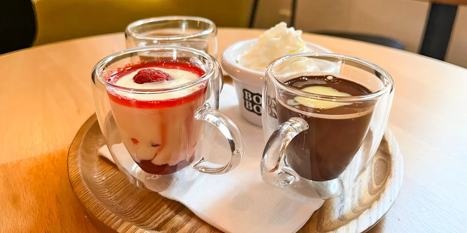 Degustace tří druhů horké čokolády či fondue: 1-3 os.