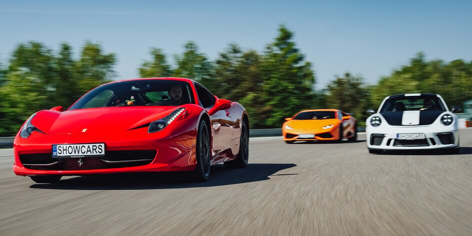 Jízda ve Ferrari, Lamborghini, Porsche i Mustangu aj. na 20 minut