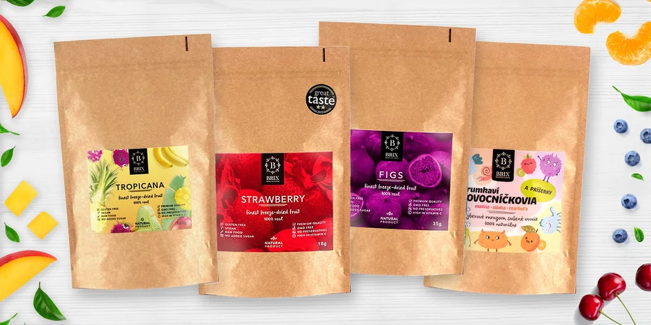 Mrazem sušené ovoce: liči, fíky, mango i banány